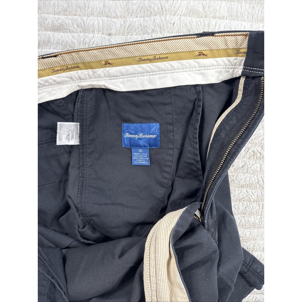 Tommy Bahama Shorts Mens 35x9 Chino Flat Front‎ Black Casual Beach Summer EUC - Picture 7 of 16